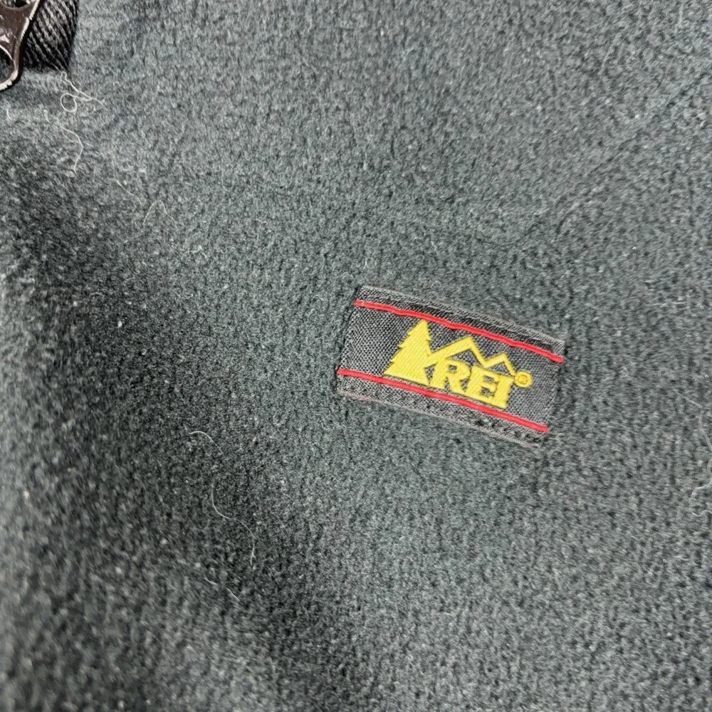 REI Polartec Fleece Jacket Mens 3XL Black Full Zip Pockets Hiking Outdoor